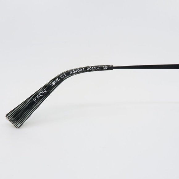 Alain Mikli A04004 001/6G PAON Black/Grey-Black Mesh New Aviator Sunglasses.
